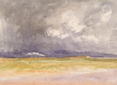 "A vonat a tengerparton", 1850 alkotó: David Cox the elder