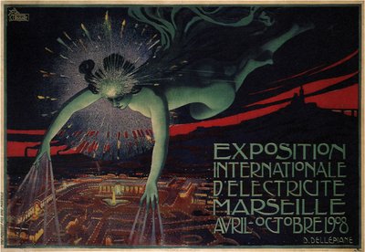 Nemzetközi Villamosenergia-kiállítás, Marseille, 1908 alkotó: David Dellepiane