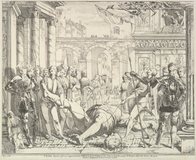 Szent Kristóf mártíromsága, Szent Jakab és Kristóf története a..., 1776-ból. alkotó: David Giovanni