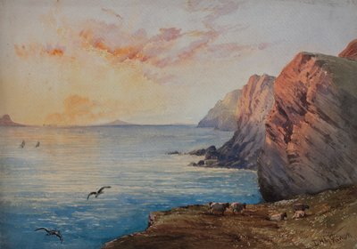 Dorseti partok naplementében alkotó: David Hall McKewan