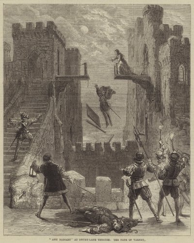 Amy Robsart a Drury-Lane Színházban, Varney sorsa alkotó: David Henry Friston