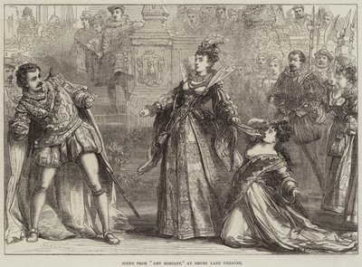 Jelenet Amy Robsartból, a Drury Lane Színházban alkotó: David Henry Friston
