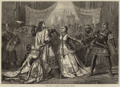 Jelenetek a Drury Lane Színházban bemutatott The Talisman című előadásból alkotó: David Henry Friston