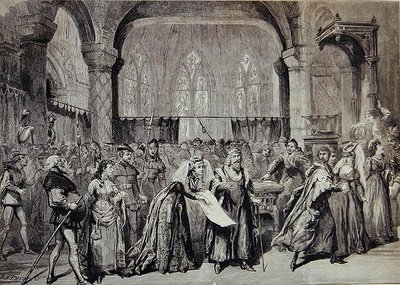 Jelenet a „Canterbury zarándokok” című művéből, Charles Villiers Stanford alkotó: David Henry Friston