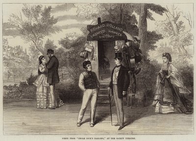 Jelenet a Dick bácsi drágaságából, a Gaiety Színházban alkotó: David Henry Friston