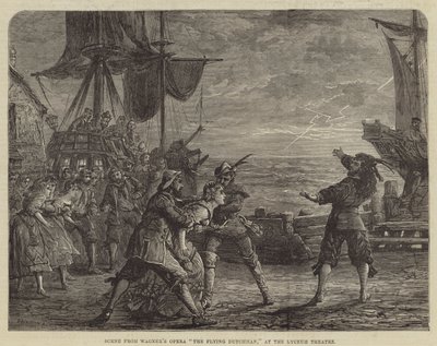 Jelenet Wagner A repülő holland című operájából a Lyceum Színházban alkotó: David Henry Friston