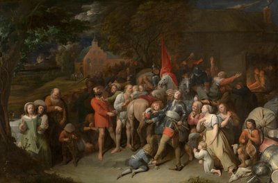 Rabló katonák (olaj, vászon) alkotó: David III Ryckaert
