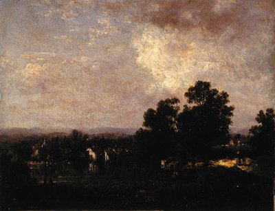 Wallkill Scenery, 1885 körül (olaj, fedélzeten) alkotó: David Johnson