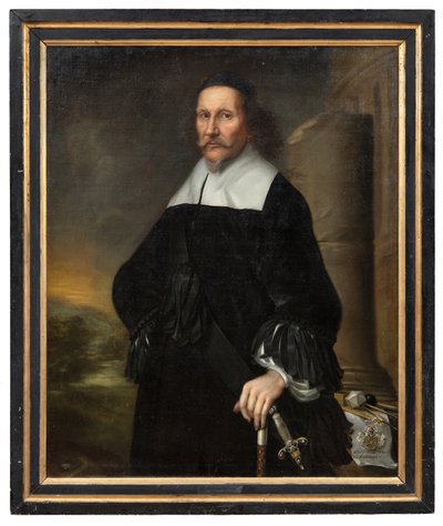 Georg Stiernhielm (1598-1672), országos régészeti felügyelő, országos levéltáros és költő, 1663 alkotó: David Klöcker Ehrenstrahl