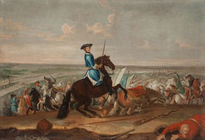 XII. Károly király a narvai csatában 1700. november 19-én alkotó: David Krafft von