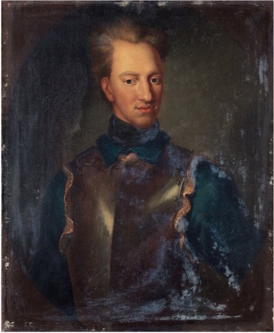 XII. Károly svéd király portréja 1682-1718 alkotó: David Krafft von