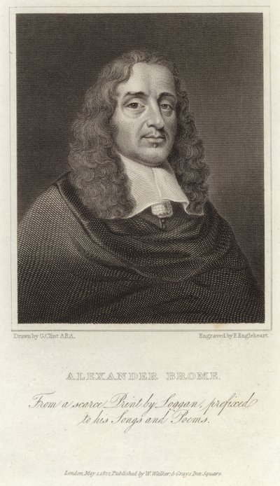Alexander Brome angol költő (1620 1666) alkotó: David Loggan