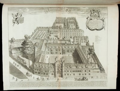 „Collegium Christi”, Cambridge Christ’s College képe, 1690 alkotó: David Loggan