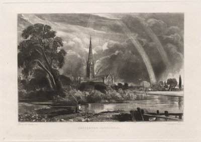Salisbury katedrális a Meadowsról (kis tányér) alkotó: David Lucas