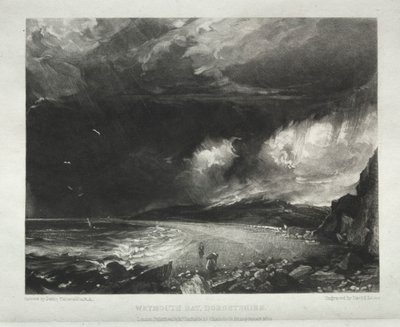 Különféle tájak, az angol tájra jellemző... Weymouth-öböl, Dorsetshire, 1830. alkotó: David Lucas