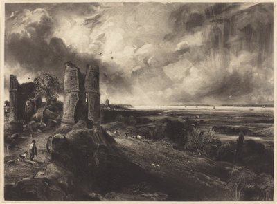 Hadleigh-kastély (nagy tányér) alkotó: David Lucas after John Constable