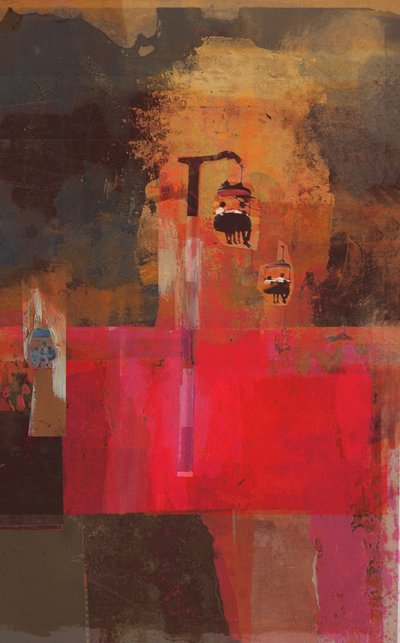 Felvonók, 2014, Kollázs papíron alkotó: David McConochie