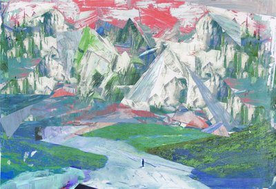 Sawtooth II, 2017, Vegyes technika falemezen alkotó: David McConochie