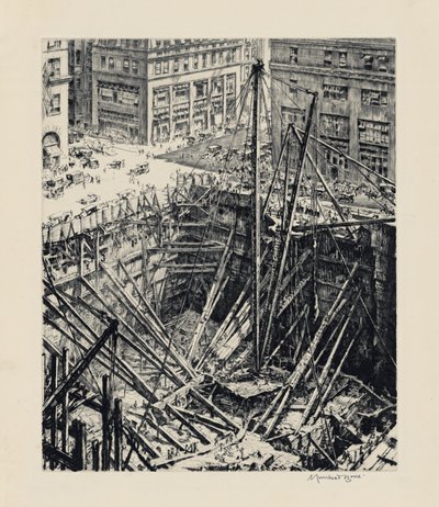 Egy manhattani ásatás alkotó: David Muirhead Bone
