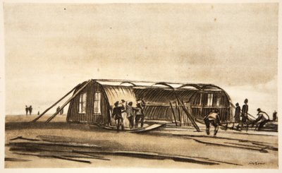 A Somme-on: A Country Life Ltd. által kiadott "The Western Front" című kötet illusztrációja. alkotó: David Muirhead Bone
