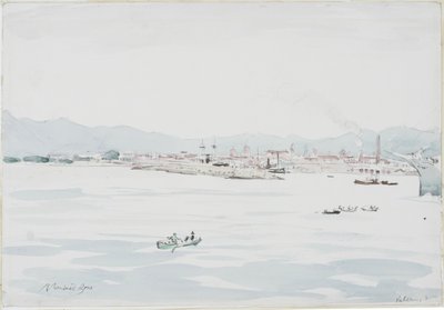Palermo (ceruza és akvarell, papír) alkotó: David Muirhead Bone
