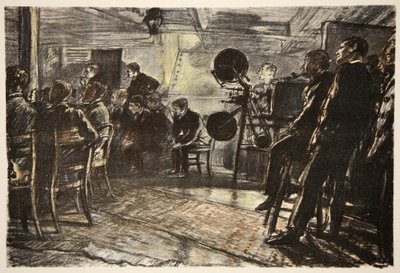 Mozi egy csatahajón, illusztráció a 