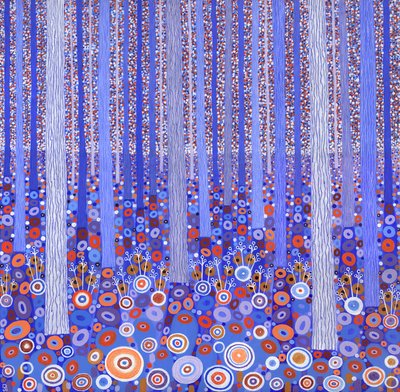 Blue Orange Forest, 2015 (akril, vászon) alkotó: David Newton