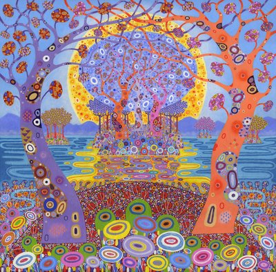 Return To The Welcome Hills, 2014 (akril, vászon) alkotó: David Newton