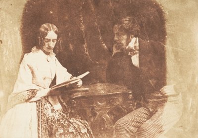 Ülő pár, Olvasó nő, 1843-47. Alkotók: David Octavius Hill, Robert Adamson, Hill & Adamson. alkotó: Hill and Adamson