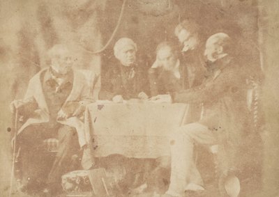 Sir David Brewster, Earle Monteith, Dr. Welsh & Two Others, 1843-47. Alkotók: David Octavius Hill, Robert Adamson, Hill & Adamson. alkotó: Hill and Adamson