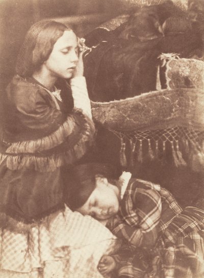 A három alvó: Sophia Finlay, Harriet Farnie és Brownie, c. 1845. Alkotók: David Octavius Hill, Robert Adamson. alkotó: David Octavius Hill, Robert Adamson
