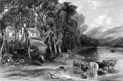 Ellisland, illusztráció John Wilson „Land of Burns” című művéből, 1840-ben megjelent alkotó: David Octavius Hill