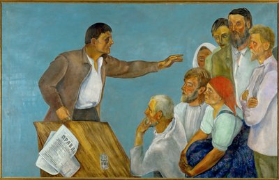 Agitátor (olaj, vászon) alkotó: David Petrovich Shterenberg