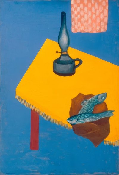 Csendélet lámpával és csapokkal alkotó: David Petrowitsch Sterenberg