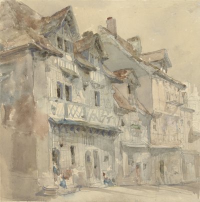 Házak Dieppe-ben alkotó: David Roberts (attributed to)