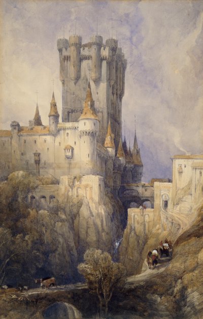 Alcazar, Segovia, Spanyolország, 1836 alkotó: David Roberts