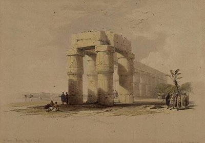 Luxorban, Thébában, Felső-Egyiptomban, az "Egyiptom és Núbia", 1. kötetből (litho) alkotó: David Roberts