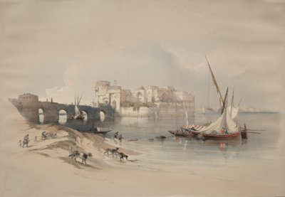 Szidoni fellegvár, 1839. alkotó: David Roberts