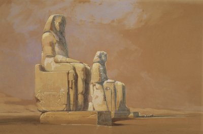 Colossi, Théba, 1838 alkotó: David Roberts