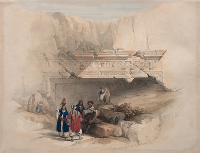 A Királyok Sírjainak bejárata, Jeruzsálem, 1839. alkotó: David Roberts
