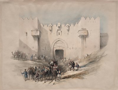 Damaszkusz kapuja, Jeruzsálem, 1839. alkotó: David Roberts