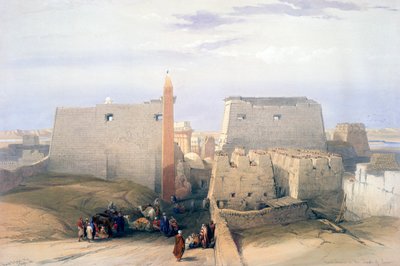 A luxori templom nagy bejárata, 19. század alkotó: David Roberts