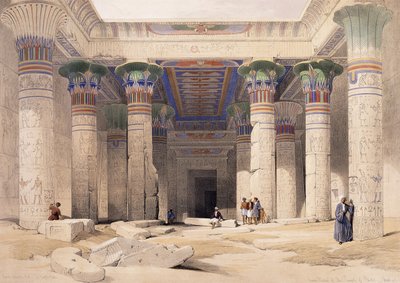 Philae templomának nagy portikusa - Núbia, 1842-1849 alkotó: David Roberts