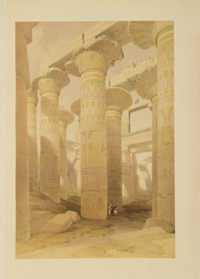Oszlopok csarnoka, Karnak, Egyiptomból és Núbiából, Vol.1 alkotó: David Roberts