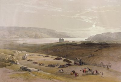 Jerikó, 1839. április 3. a „The Holy Land” II. kötetéből, amelyet Louis Haghe (1806-85) metszett Londonban, 1842-ben. alkotó: David Roberts