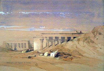 Oldalnézetből a Typhonaeum nevű templom Denderában, Egyiptomban, 19. század alkotó: David Roberts