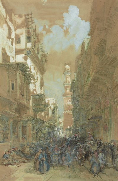 El Mooristan mecset, Kairó, Egyiptom, 1838 alkotó: David Roberts