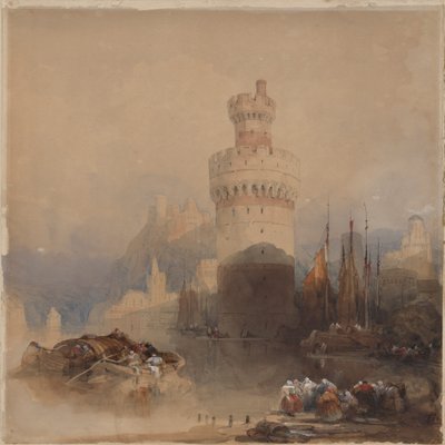 Oberwesel a Rajna partján alkotó: David Roberts