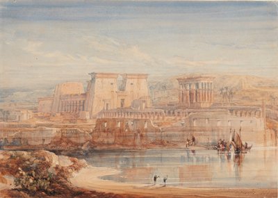 Philae: Kilátás a templomokra dél felől alkotó: David Roberts