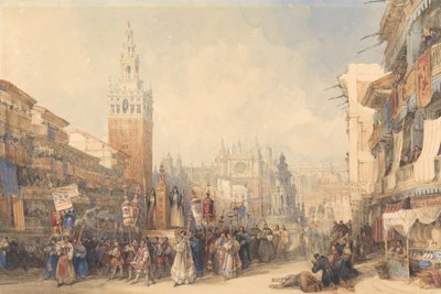 A Plaza Real és a felvonulás alkotó: David Roberts